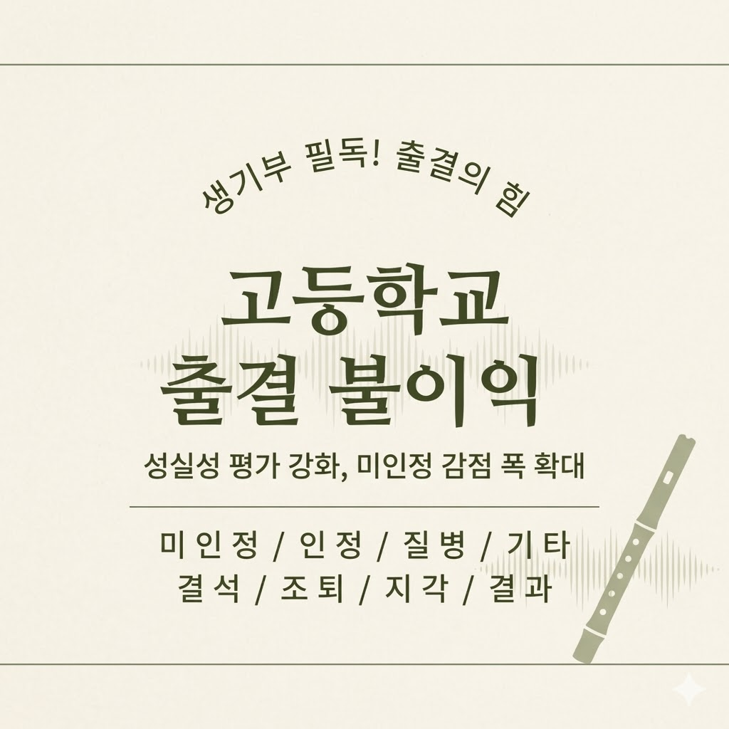 고등학교 출결 불이익 인포그래픽